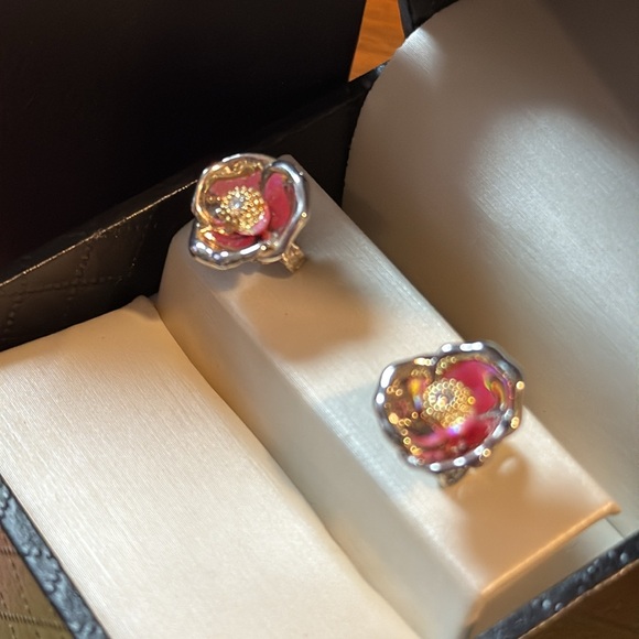 Galatea Gloria Rose Earrings New In Box - Picture 6 of 7